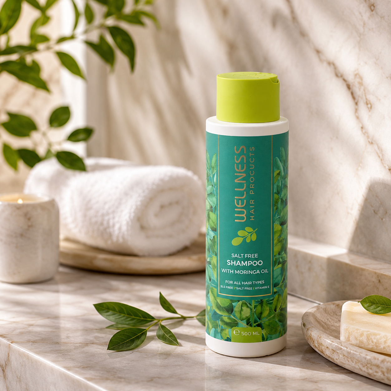 שמפו מורינגה ללא מלחים על בסיס טבעי – Vegan Friendly