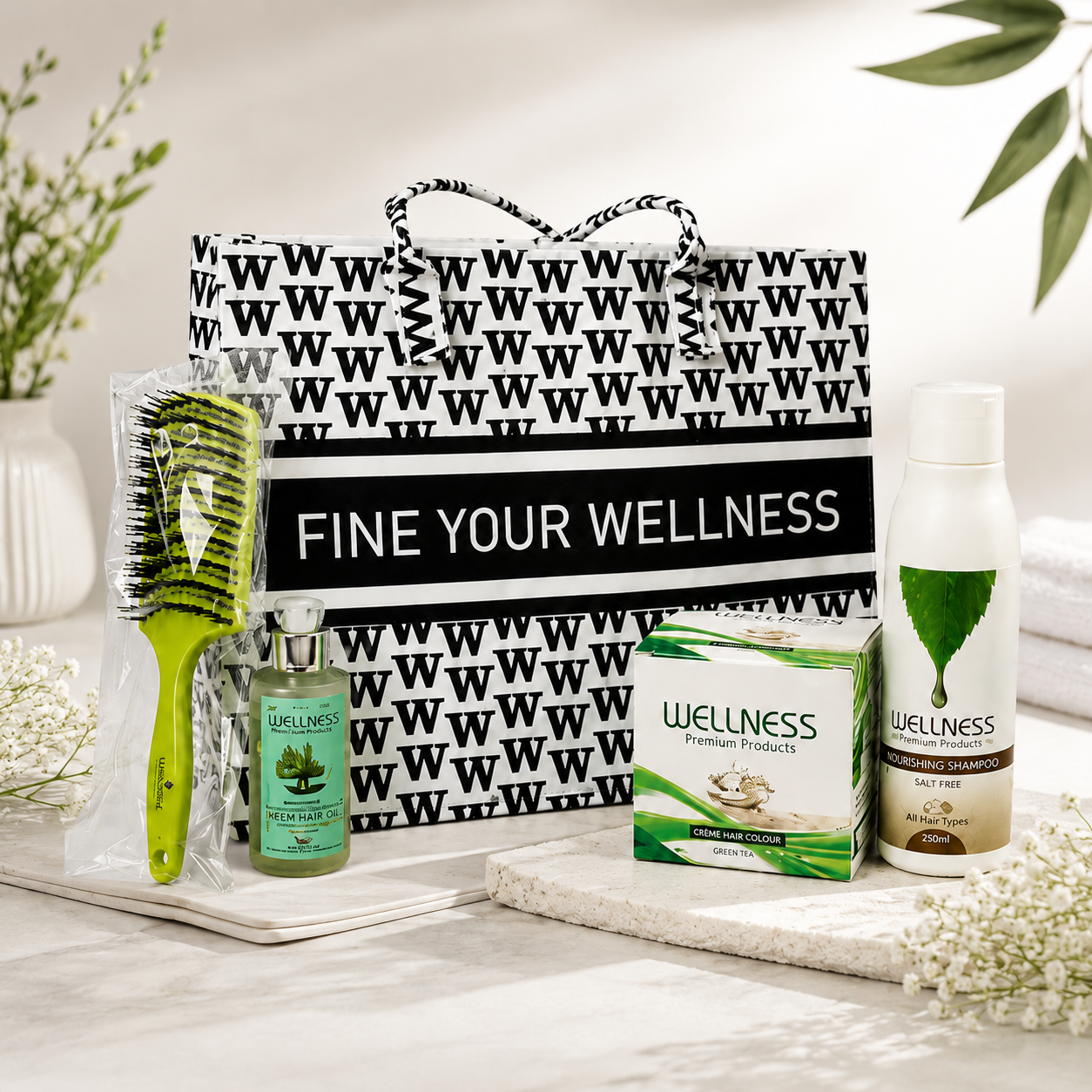 סט טיפוח ועיצוב Wellness Collection – 4 פריטים
