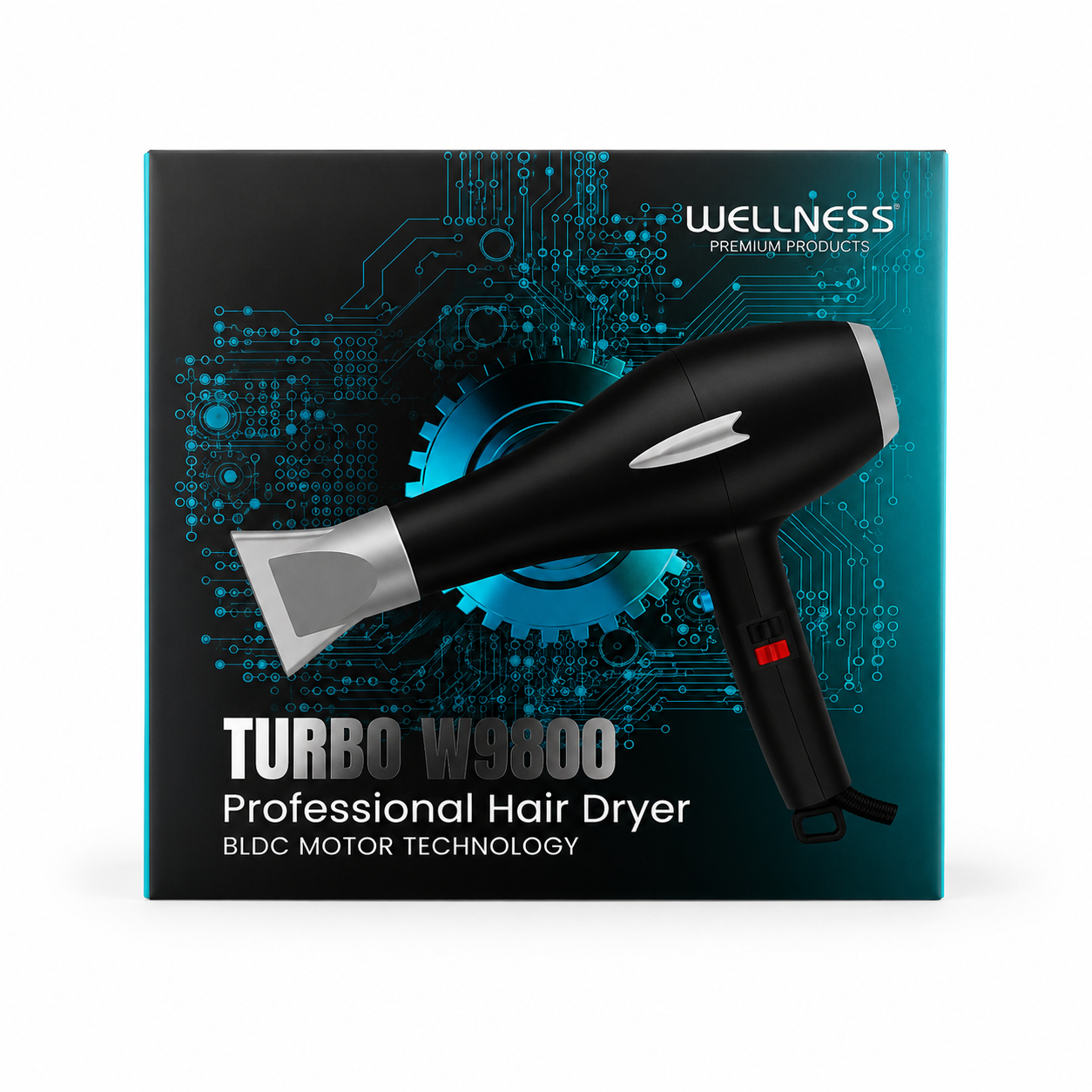 מייבש שיער מקצועי Brushless דגם W9800 – עד 2500W